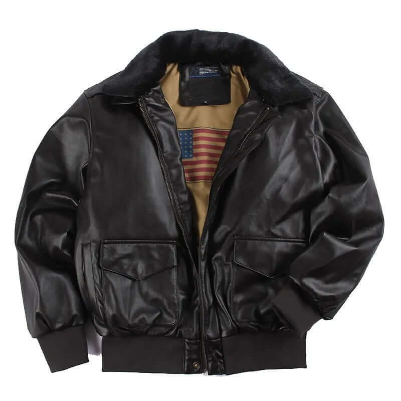 EB | Herren Lederjacke mit praktischen Taschen