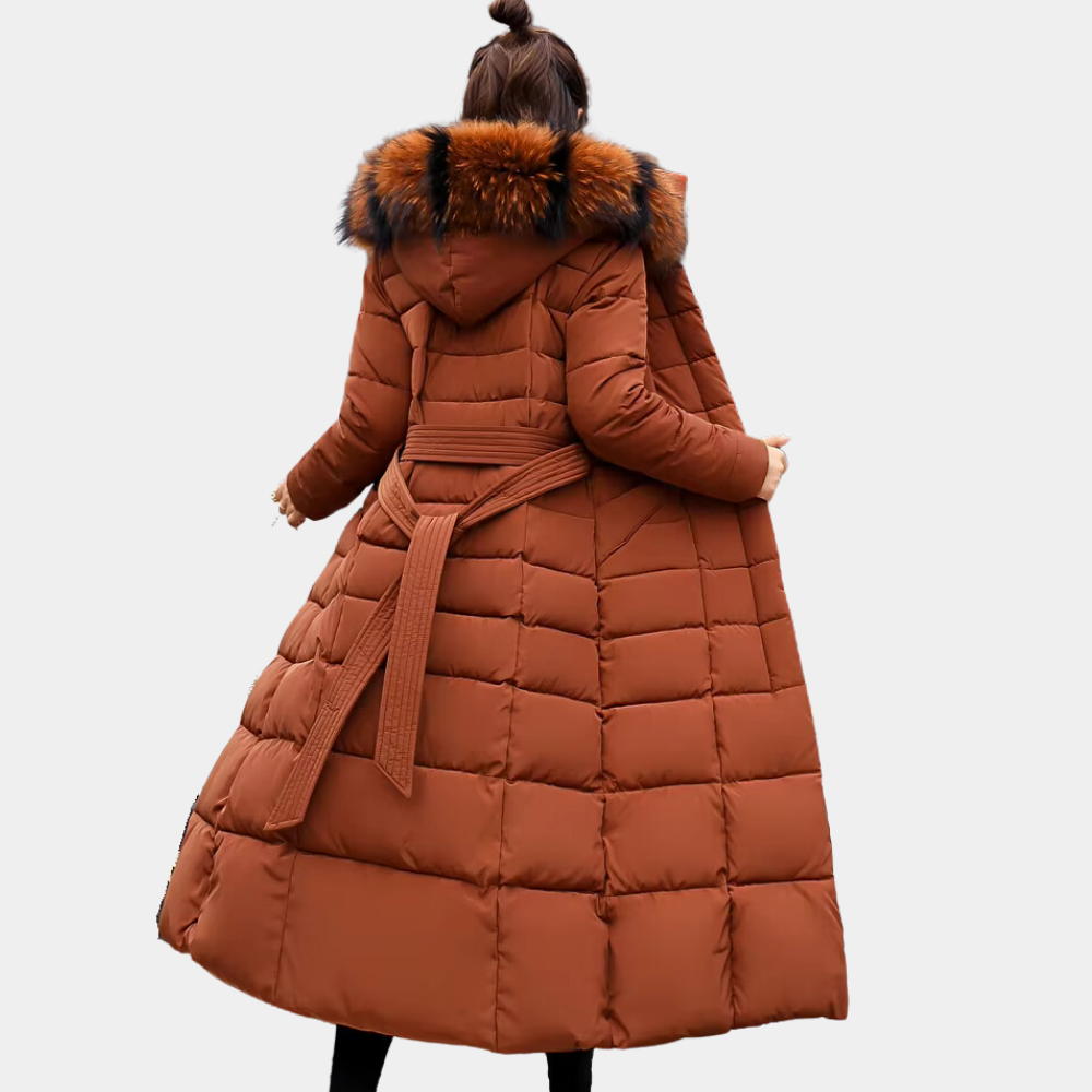 EB | gesteppte Jacke - stilvolle Winteroutwear für Damen mit Kunstpelzkapuze