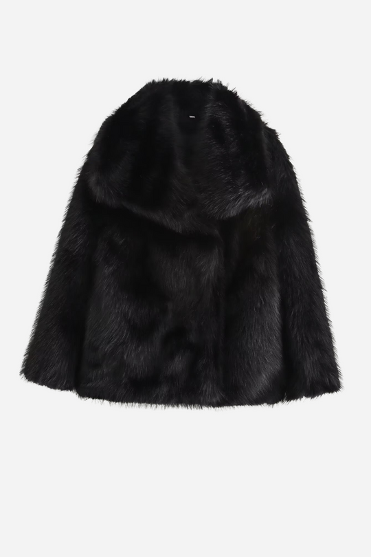 EB | Faux-Fur-Schalkragenjacke