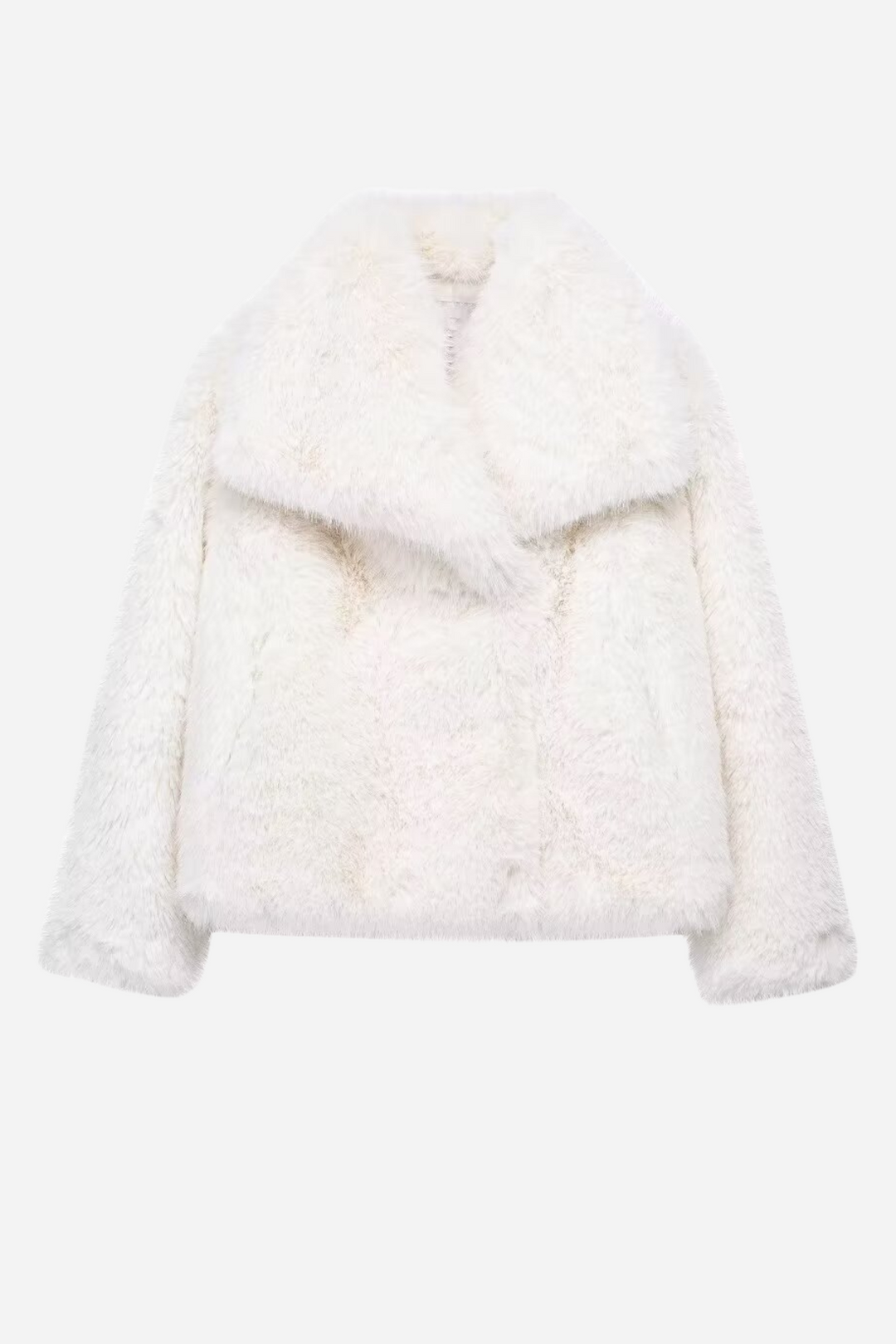 EB | Faux-Fur-Schalkragenjacke