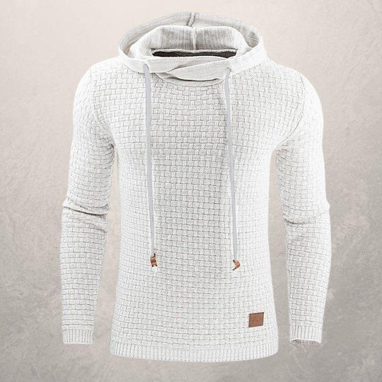 EB | Slim Fit Kapuzenpullover Korbmuster Strick Kapuzenpullover