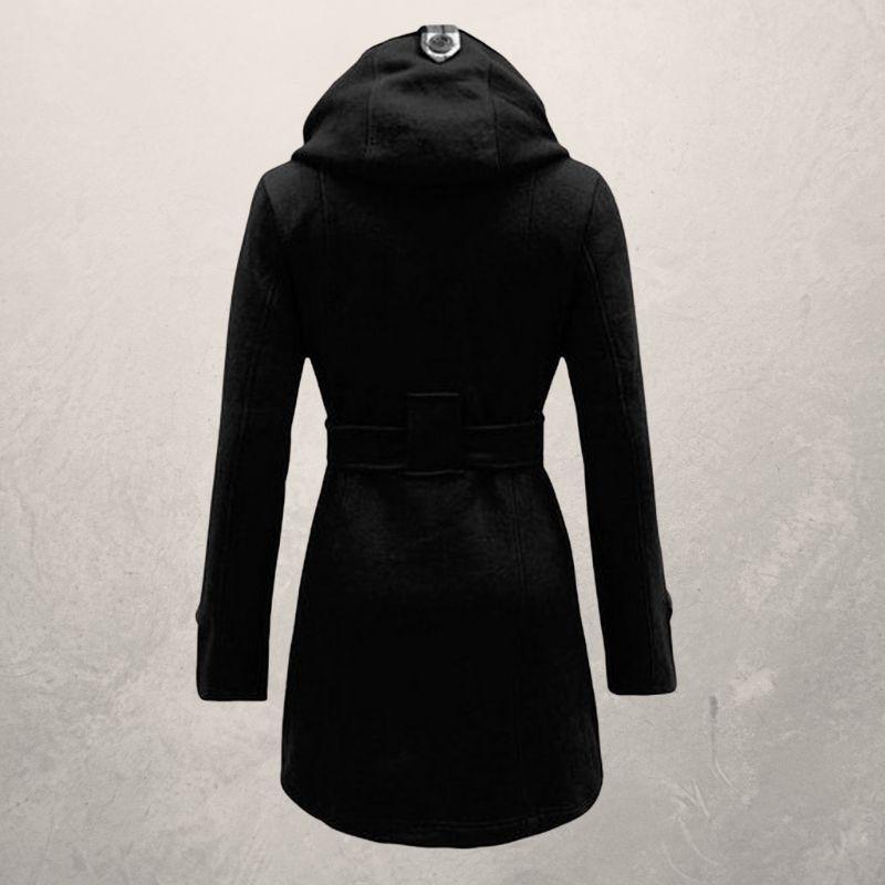 EB | Trenchcoat - Zweireihig - Kapuze - Gürtelschnalle In Der Taille - Klassischer Schnitt