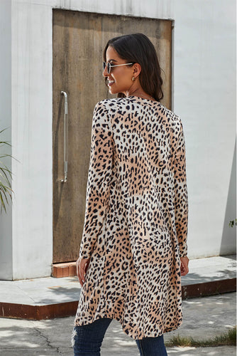 EB | Bedruckter Offene Front Langarm Cardigan