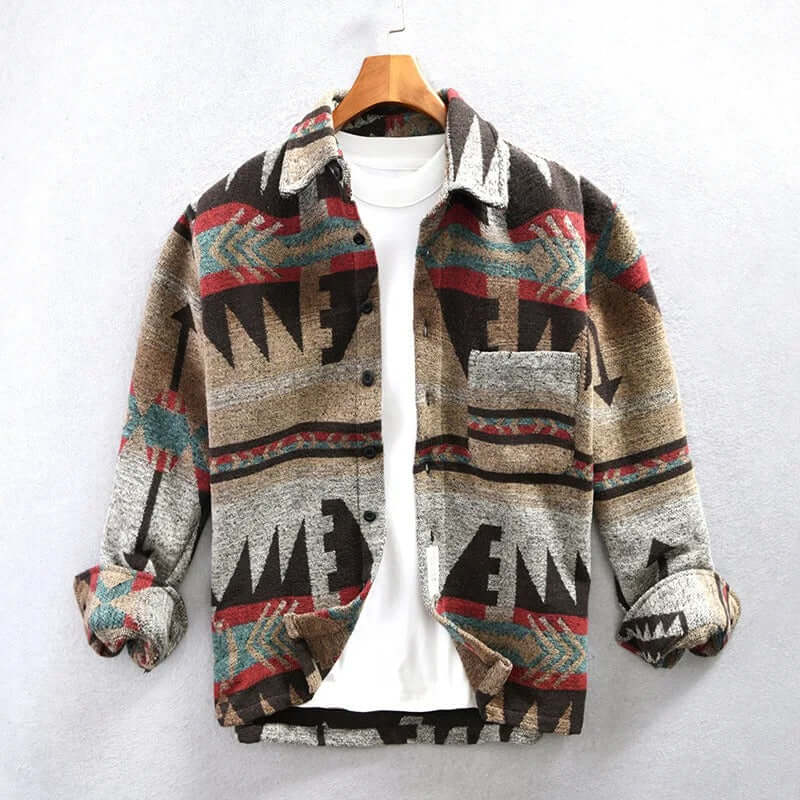 EB | Südwestlicher Aztec-Druck Shirtjacke
