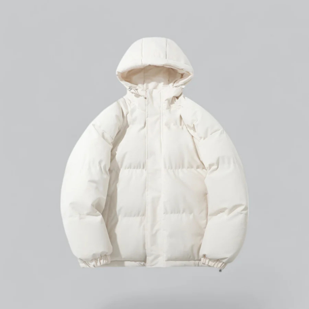 EB | Puffer Kurze Kapuze Jacke - Reißverschluss
