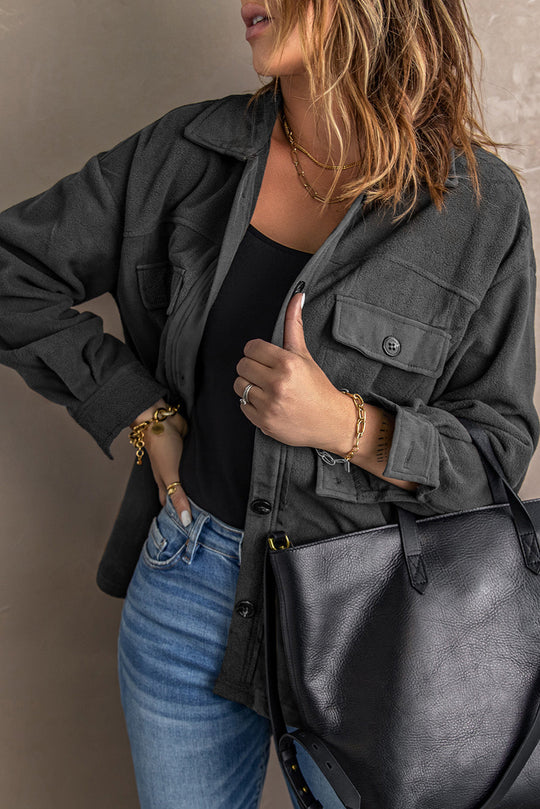 EB | Casual Fleece Shirtjacke Weich und Warm Perfekt für Den Alltag