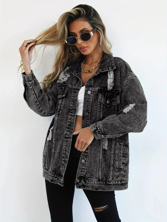 Jeansjacke in Übergröße für Damen – Agatha
