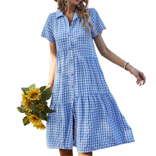 EB | Hemdkragen kariertes Kleid