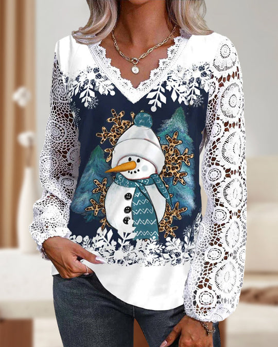 EB | Spitzen und Schneemannmuster