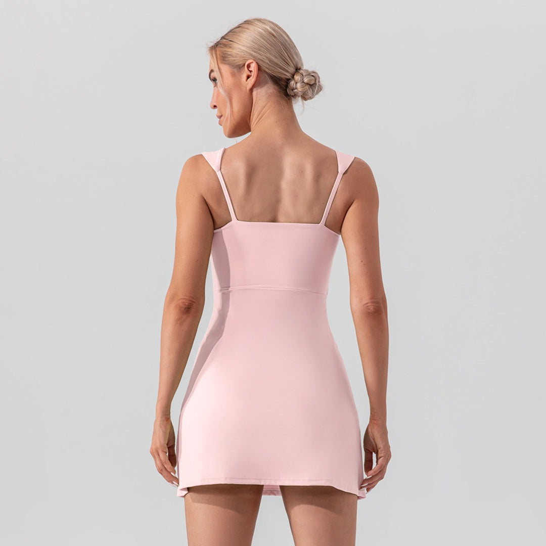 EB | Hosenträger einfarbig Yoga Tennisrock leichtes Sportkleid