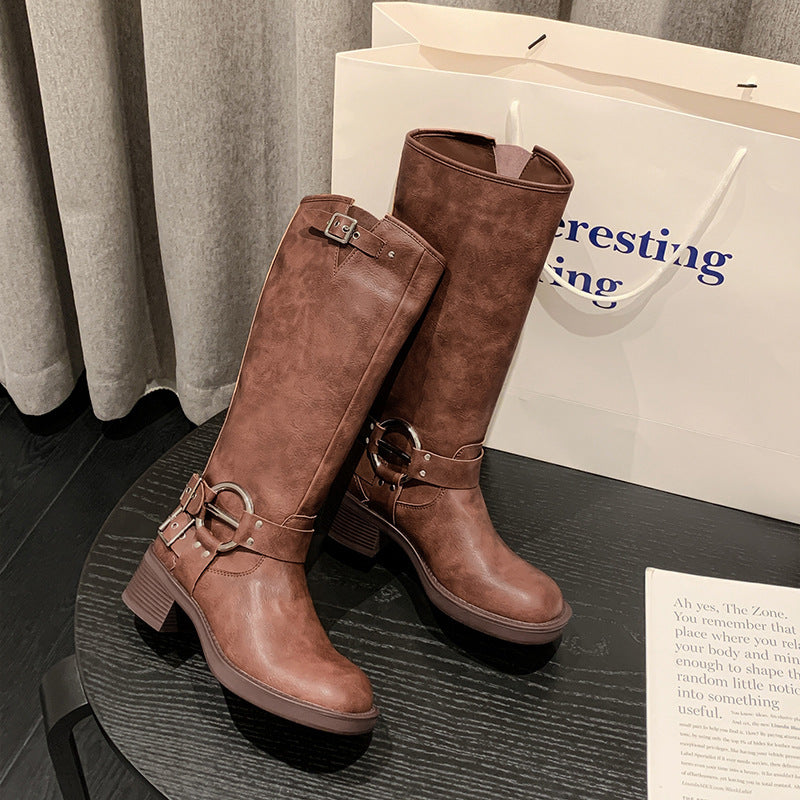 Robuste Schwarze Combat-Stiefel für Damen EB
