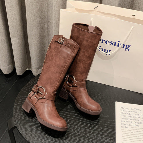 Robuste Schwarze Combat-Stiefel für Damen EB