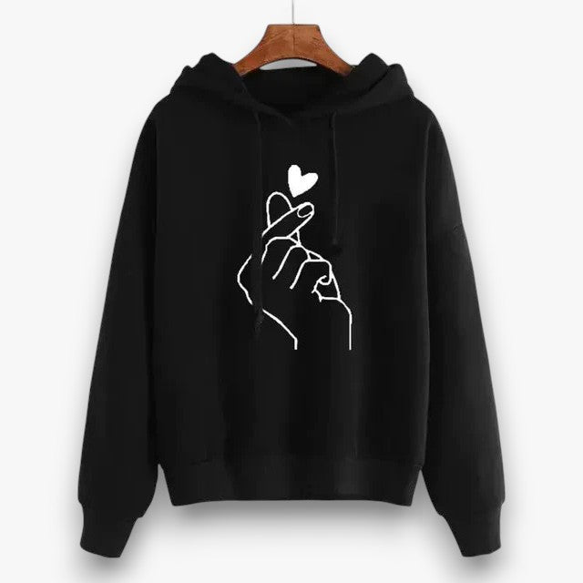 EB | Casual Hoodie mit Grafischem Druck Baumwollmischung Weich und Komfortabel