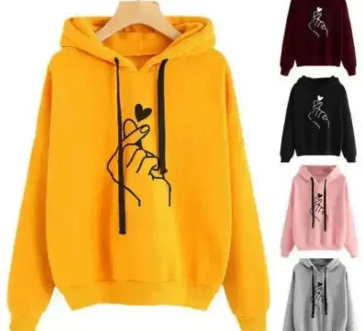 EB | Casual Hoodie mit Grafischem Druck Baumwollmischung Weich und Komfortabel