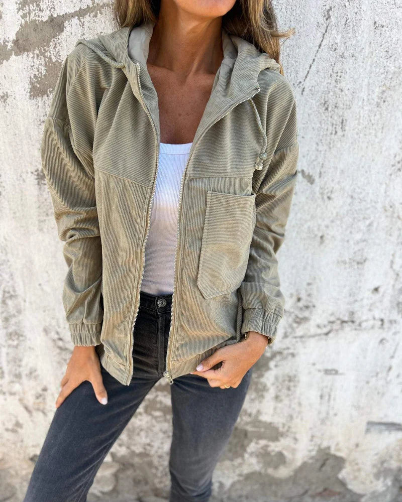 EB | leichte Cord-Jacke mit Kapuze für Damen