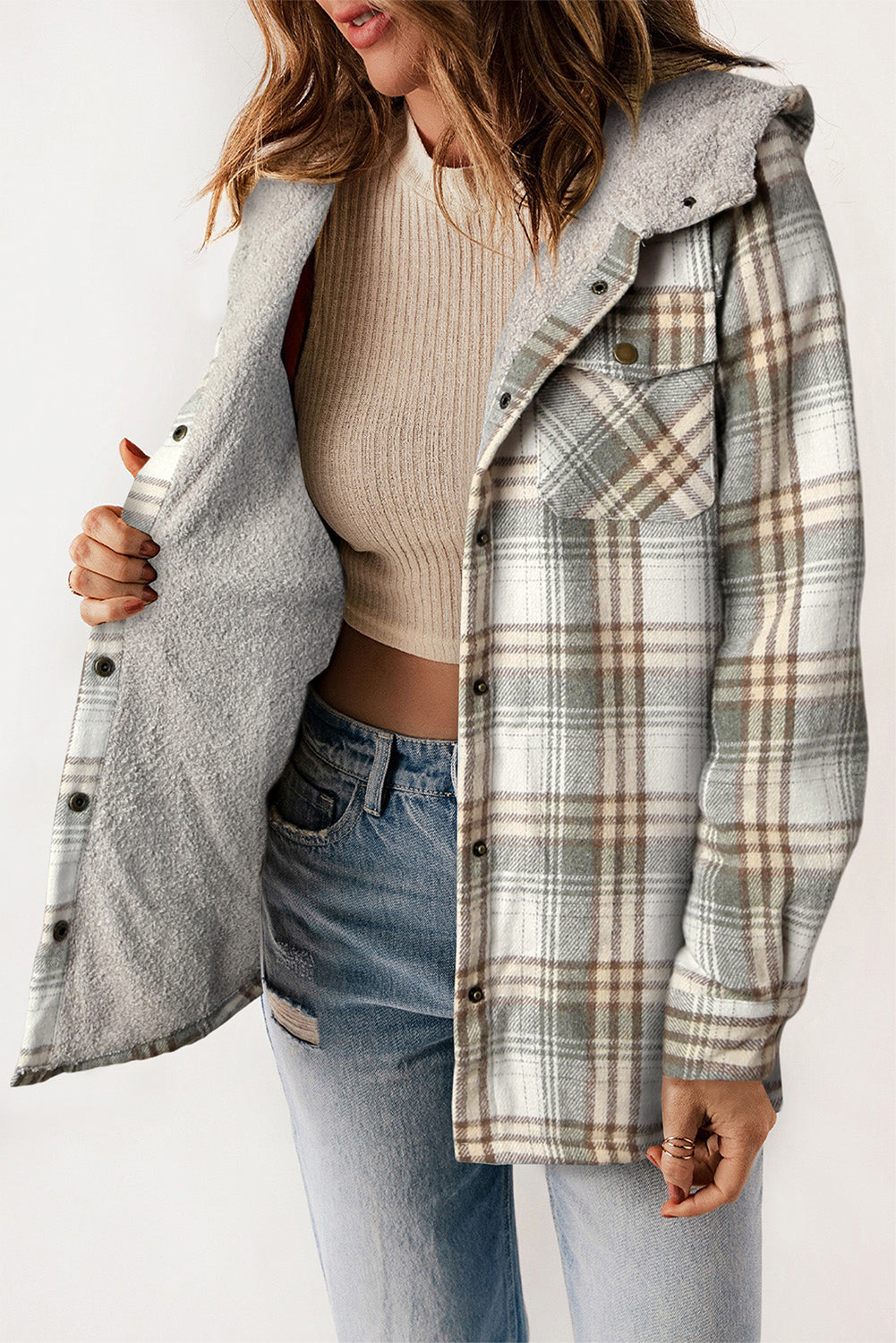 EB | Gitterjacke mit Plüschfutter Warm und Stilvoll Ideal für Den Alltag