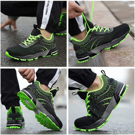 Leicht Sicherheitsschuhe Herren Damen Arbeitsschuhe Atmungsaktiv Schutzschuhe Stahlkappe Sportlich Sneaker EB
