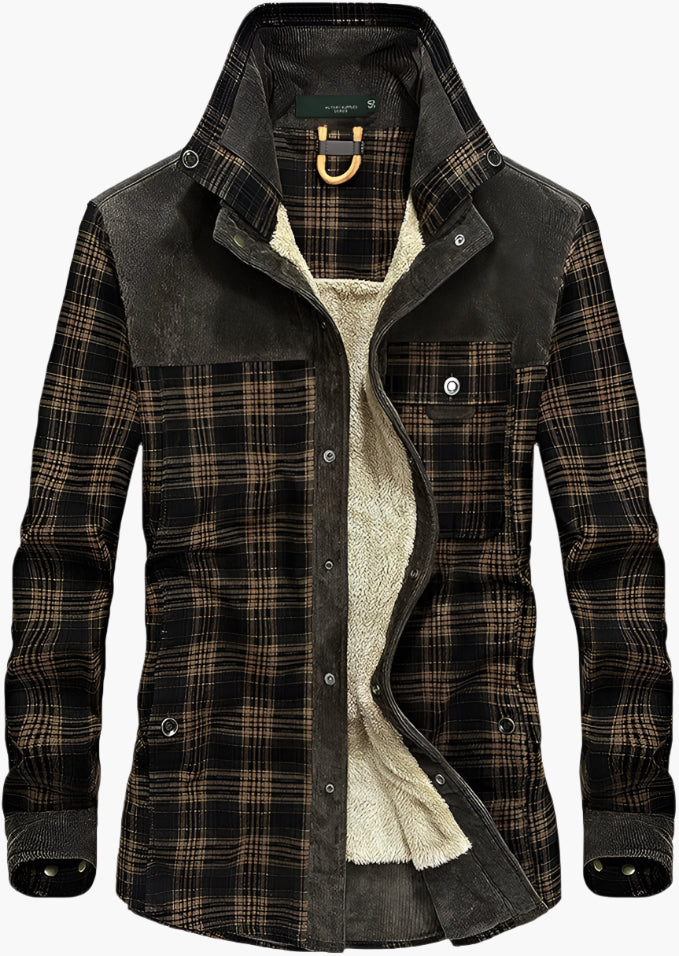 EB | Outdoor Flanelljacke Im Holzfäller-Stil mit Fleece - Freizeit- und Arbeitsjacke