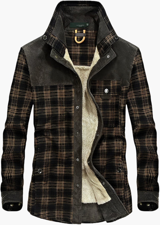 EB | Outdoor Flanelljacke Im Holzfäller-Stil mit Fleece - Freizeit- und Arbeitsjacke