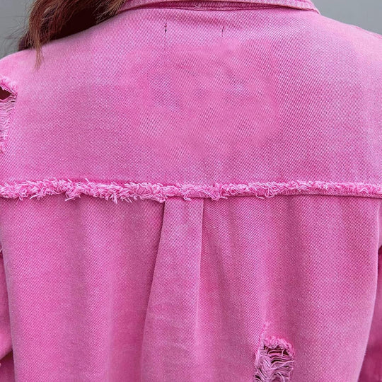EB | Ripped Übergrösse Denimjacke