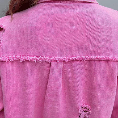 EB | Ripped Übergrösse Denimjacke