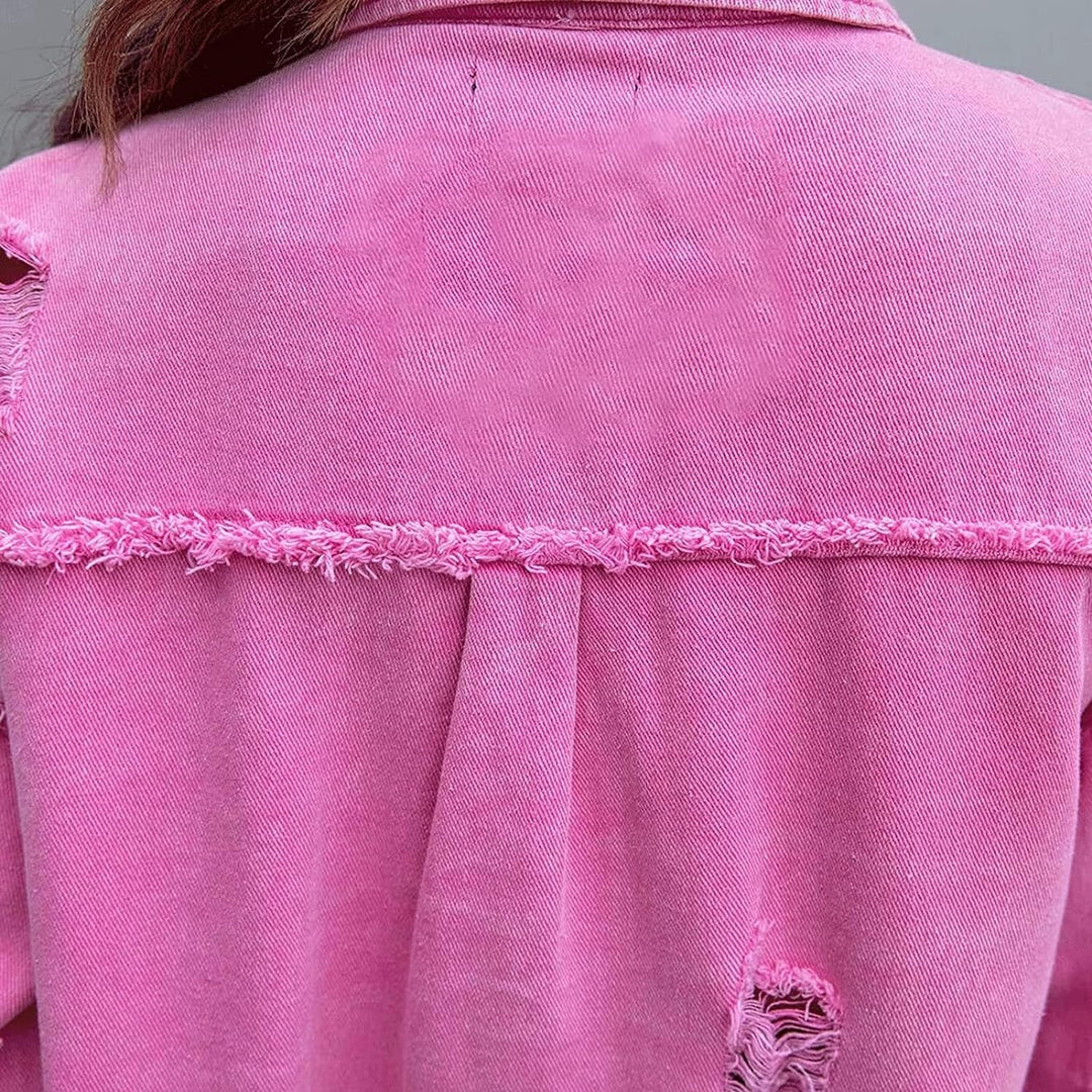 EB | Gerissene Übergrösse Denim-Jacke