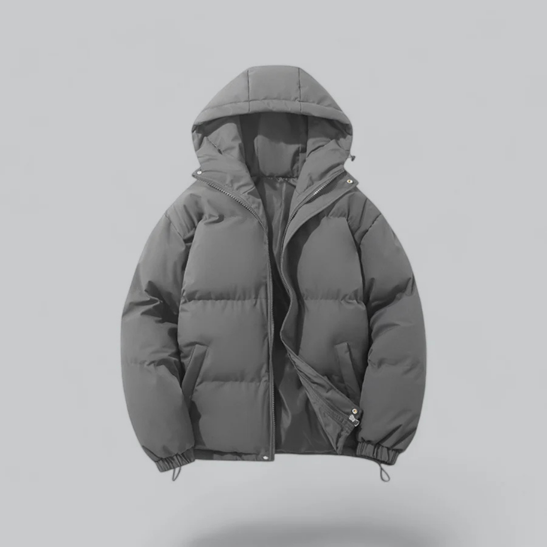 EB | Puffer Kurze Kapuze Jacke - Reißverschluss