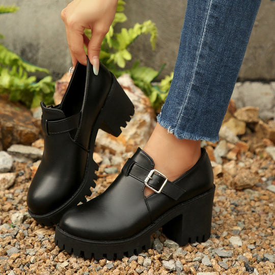 Modische Ankle Boots mit Blockabsatz EB EB