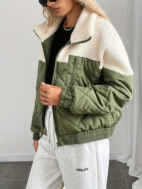 EB | Zwischenjacke Lässiger Rundhals Lange Ärmel Herbst/winter