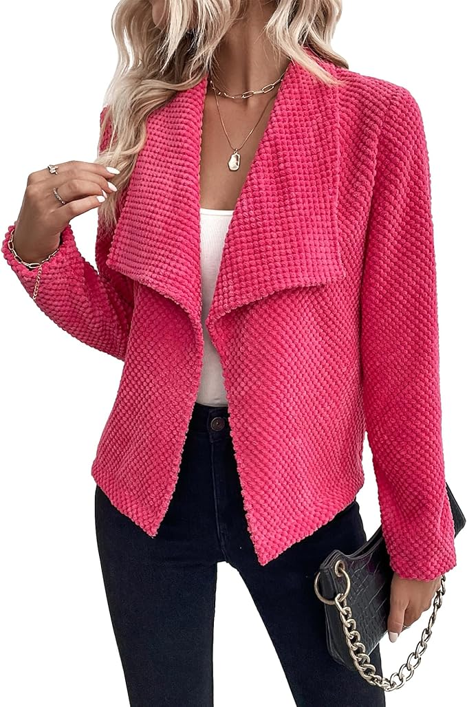 EB | Blazer mit Struktur Große Kragen Elegant und Modern
