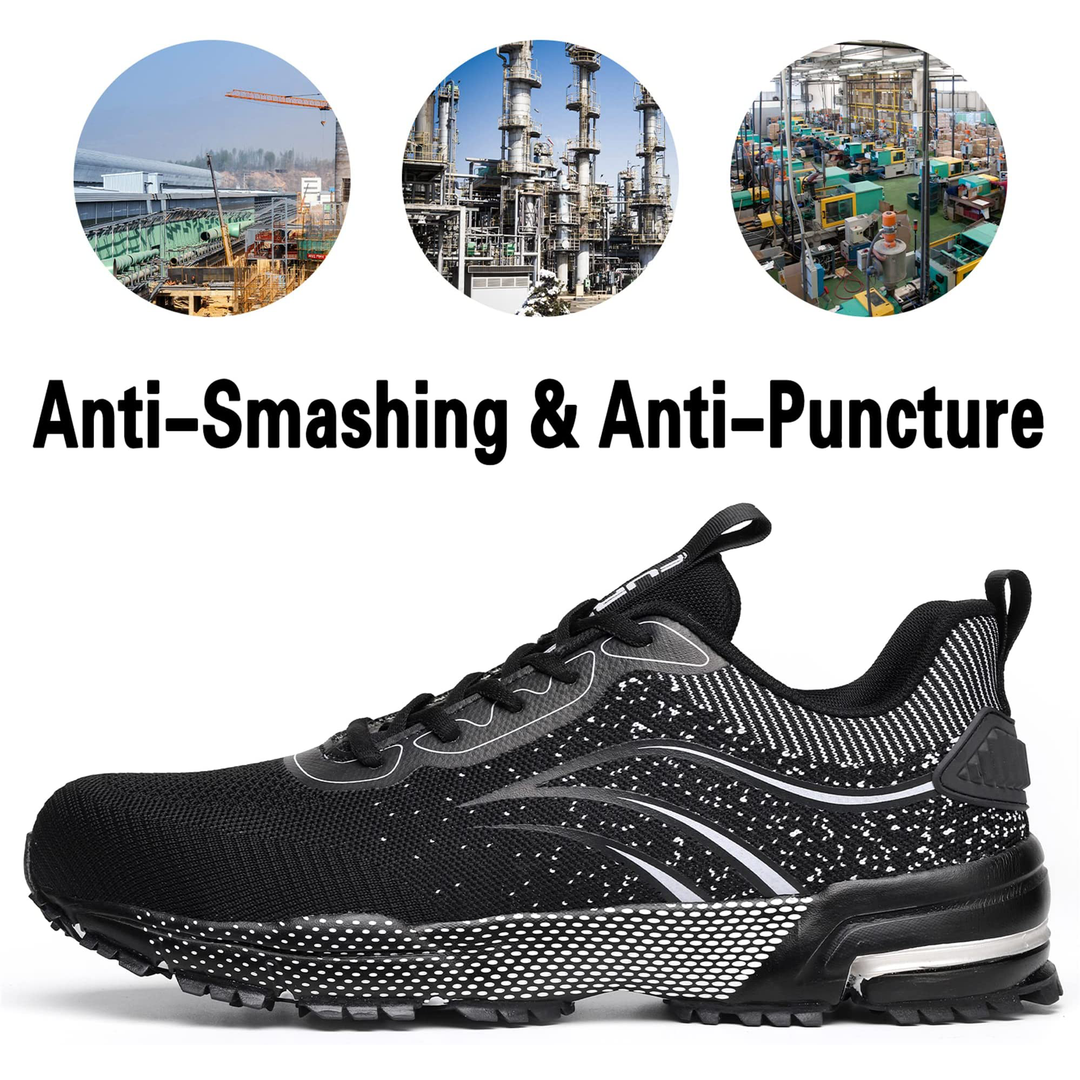 Leicht Sicherheitsschuhe Herren Damen Arbeitsschuhe Atmungsaktiv Schutzschuhe Stahlkappe Sportlich Sneaker EB