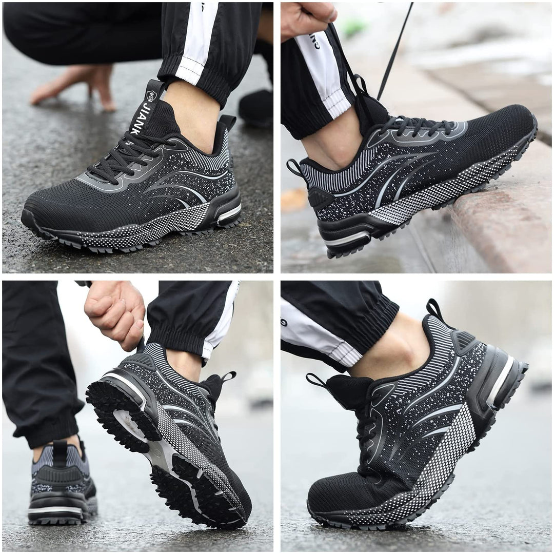 Leicht Sicherheitsschuhe Herren Damen Arbeitsschuhe Atmungsaktiv Schutzschuhe Stahlkappe Sportlich Sneaker EB