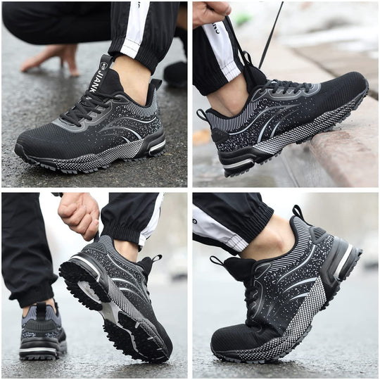 Leicht Sicherheitsschuhe Herren Damen Arbeitsschuhe Atmungsaktiv Schutzschuhe Stahlkappe Sportlich Sneaker EB