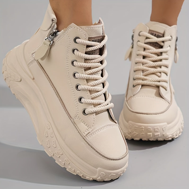 EB | Lässige Plateau Knöchelhohe Sneaker