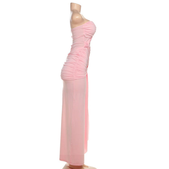 EB | Rückenfreies Röhrentop-Kleid mit Seitenschlitz