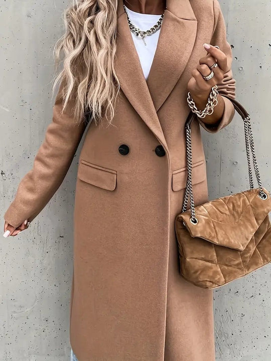 EB | Langer Mantel Klassischer Zeitloser Stil Ideal für den Winter