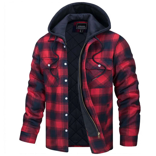 EB | Herren Karierte Langarm Freizeitjacke