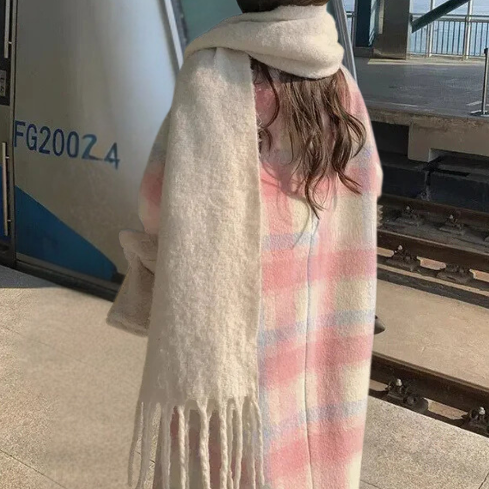 EB | Eleganter Karierter Wintermantel für Damen