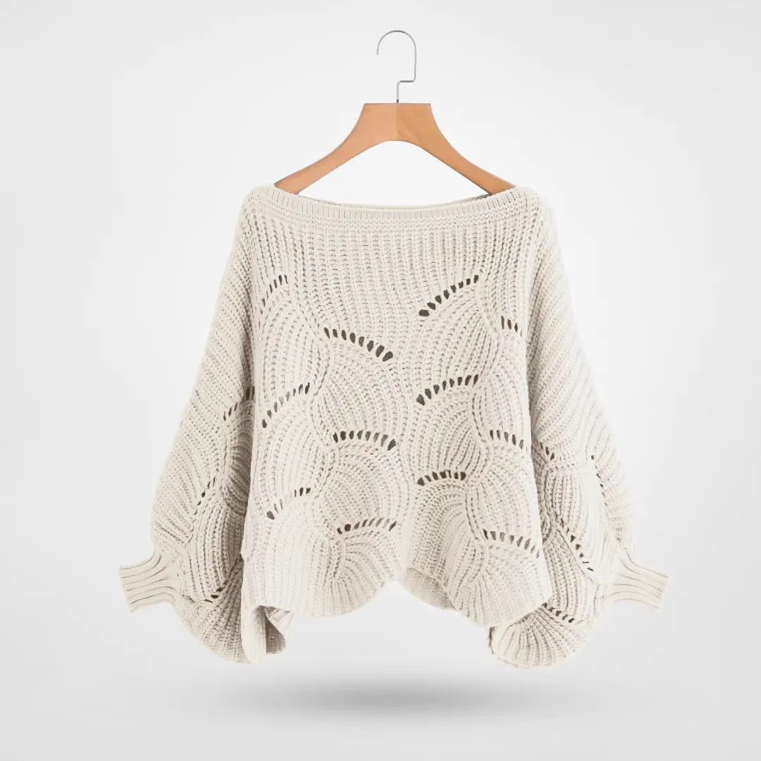 EB | Sweater - Gemütlicher Strick-Batwing-Pullover