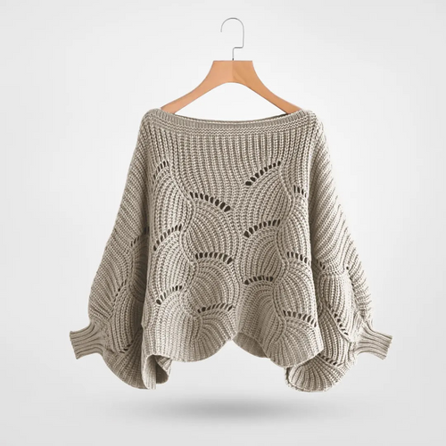 EB | Sweater - Gemütlicher Strick-Batwing-Pullover