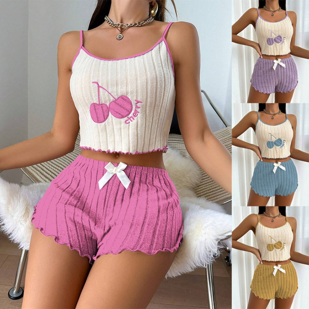 EB | Bestickte Weste Shorts Set