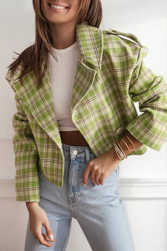 EB | Herbst/Winter Wendekragen Karomuster Jacke