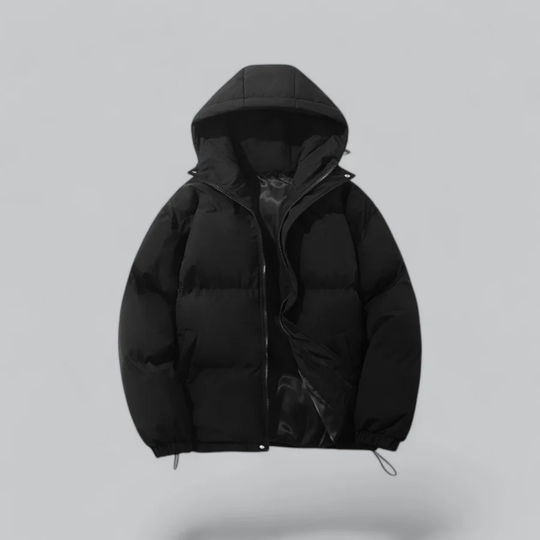 EB | Puffer Kurze Kapuze Jacke - Reißverschluss
