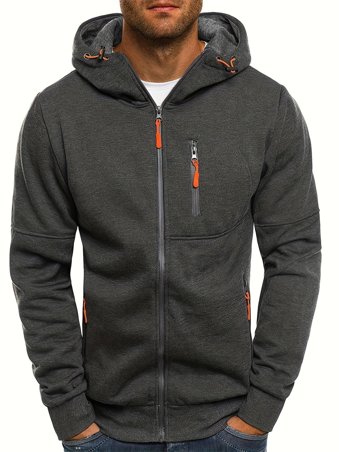 EB | Sportliche Kapuzenjacke mit Reißverschluss Bequem und Atmungsaktiv Perfekt für Outdoor-aktivitäten
