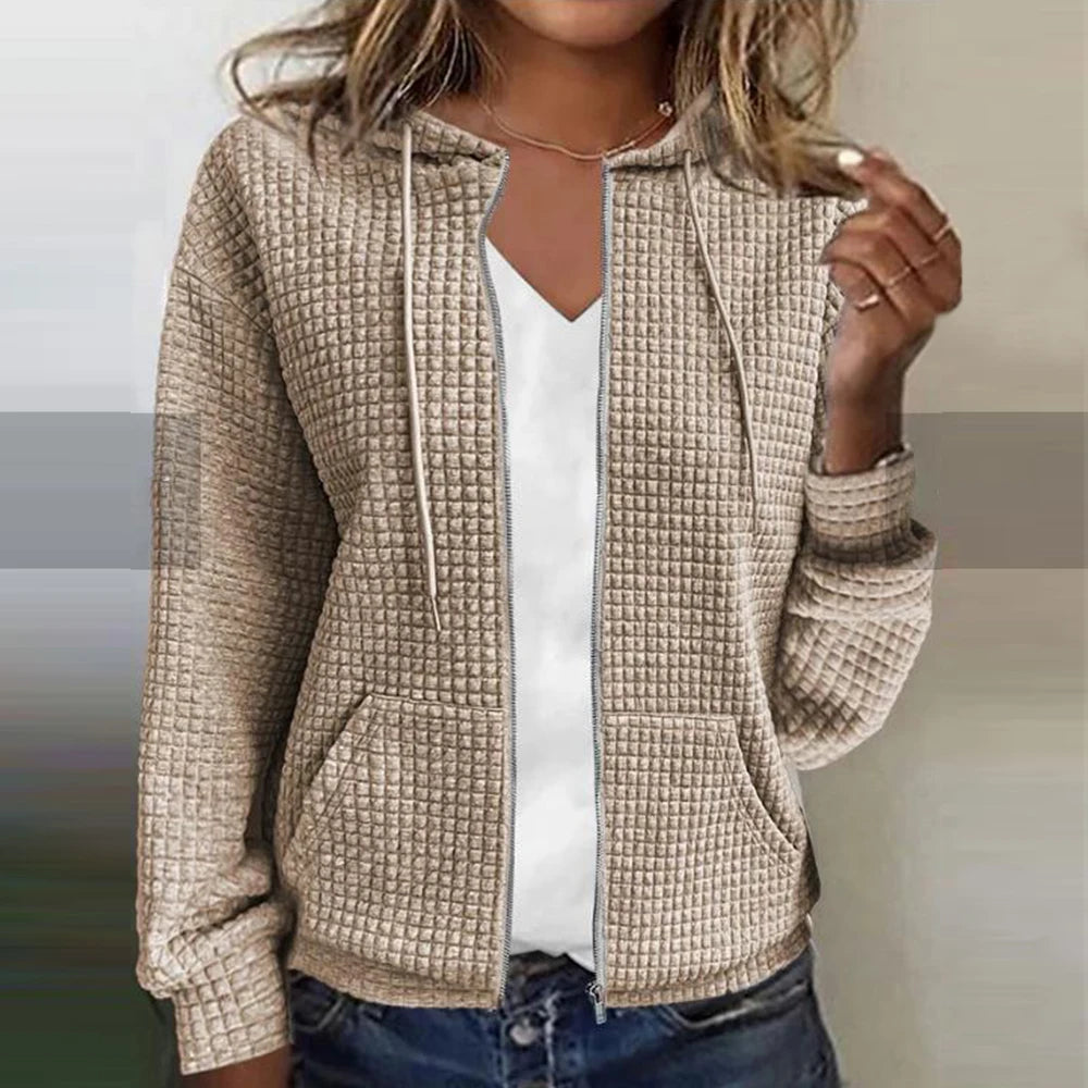 EB | Sweatshirt mit Kapuze und Reißverschluss für Damen