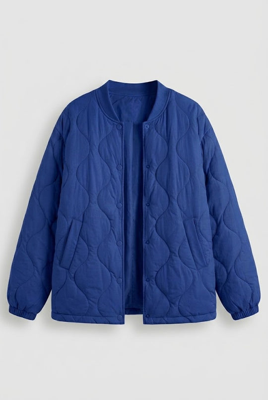 Damen nan leichte gesteppte Kurzjacke mit Wolkenquilt und Druckknopfblende EB