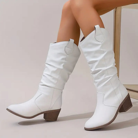 EB | High Heel Maillard V-Mund Skinny Boots