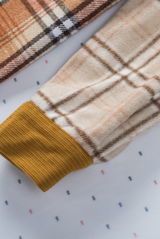 EB | Gitterhemde mit Patchwork-details Baumwollmischung Perfekt für Layering