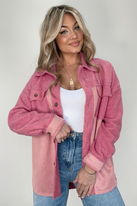 EB | Weiche Hemdjacke mit Knöpfen Polyester Lässig und Trendy