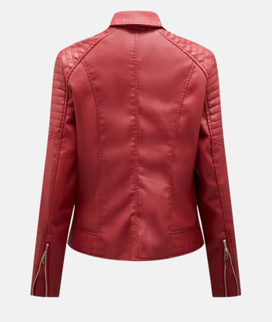 EB | Damen Kunstleder Bikerjacke